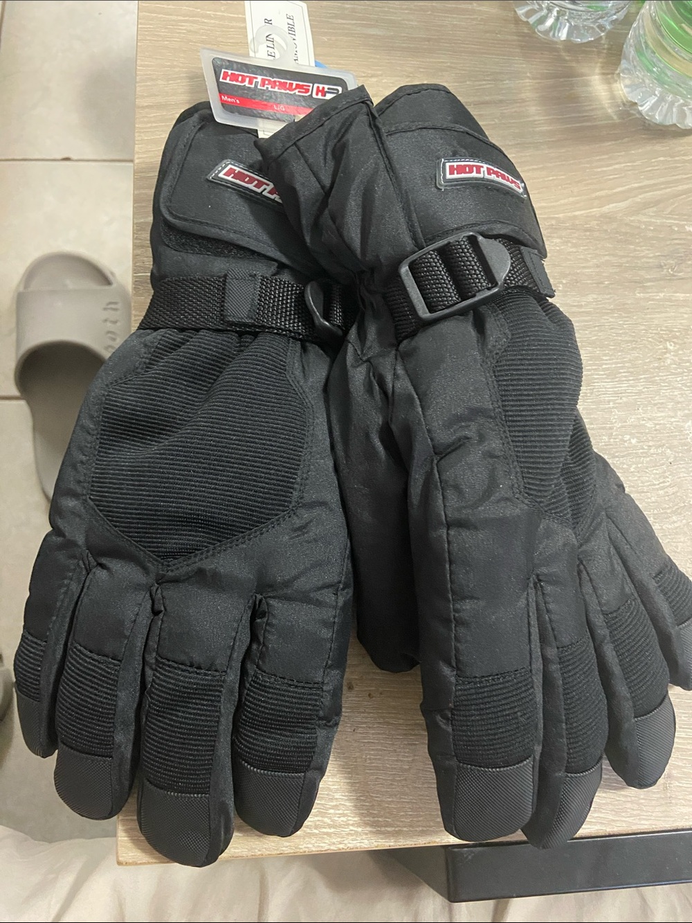 Hot Paws Men’s Black Waterproof Gloves with AQ-TECH Tag